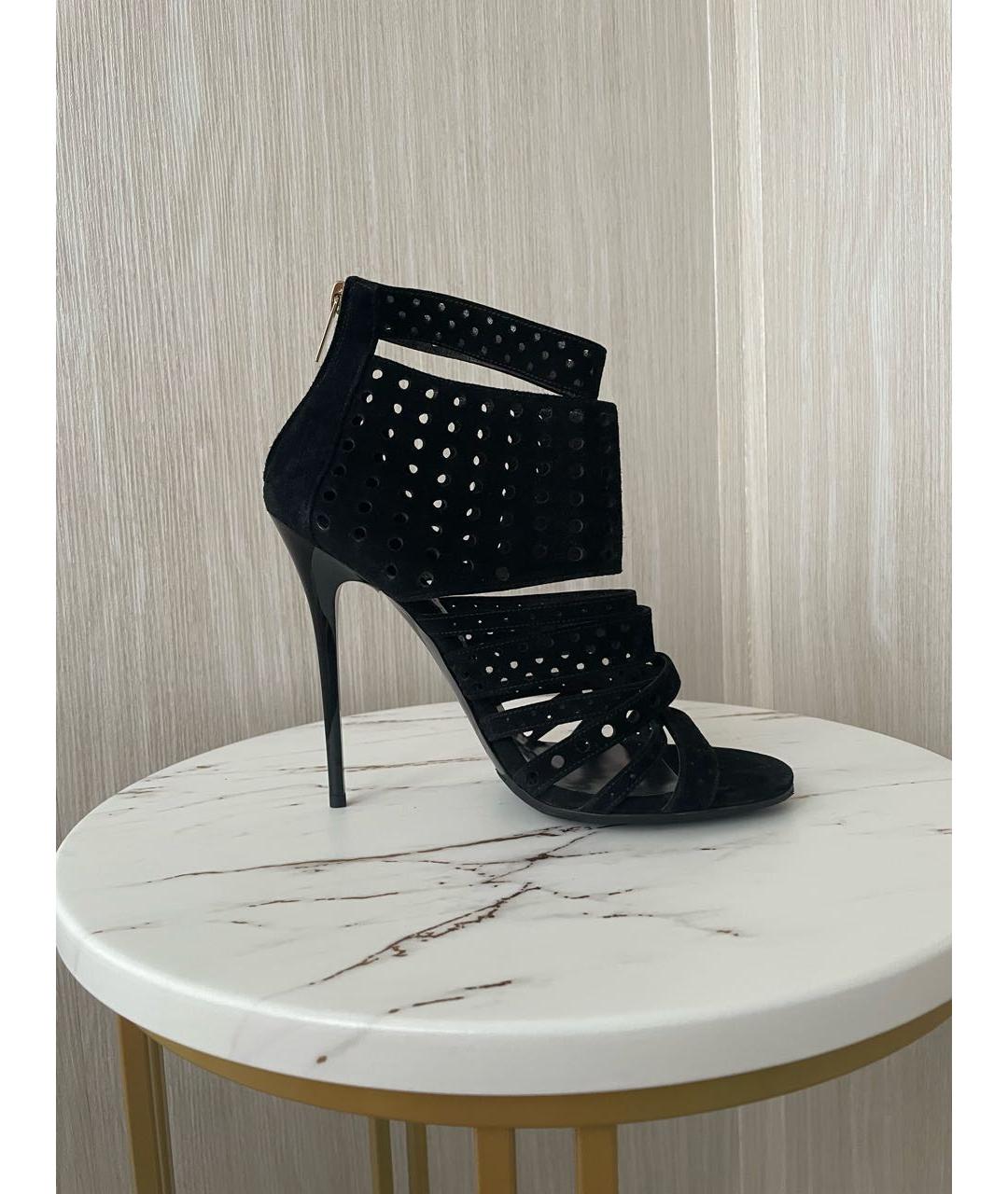 JIMMY CHOO Черные замшевые босоножки, фото 9