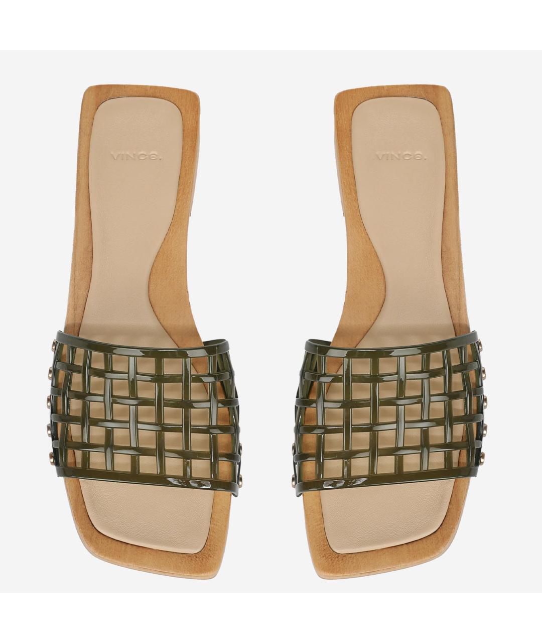 VINCE Зеленые босоножки, фото 4
