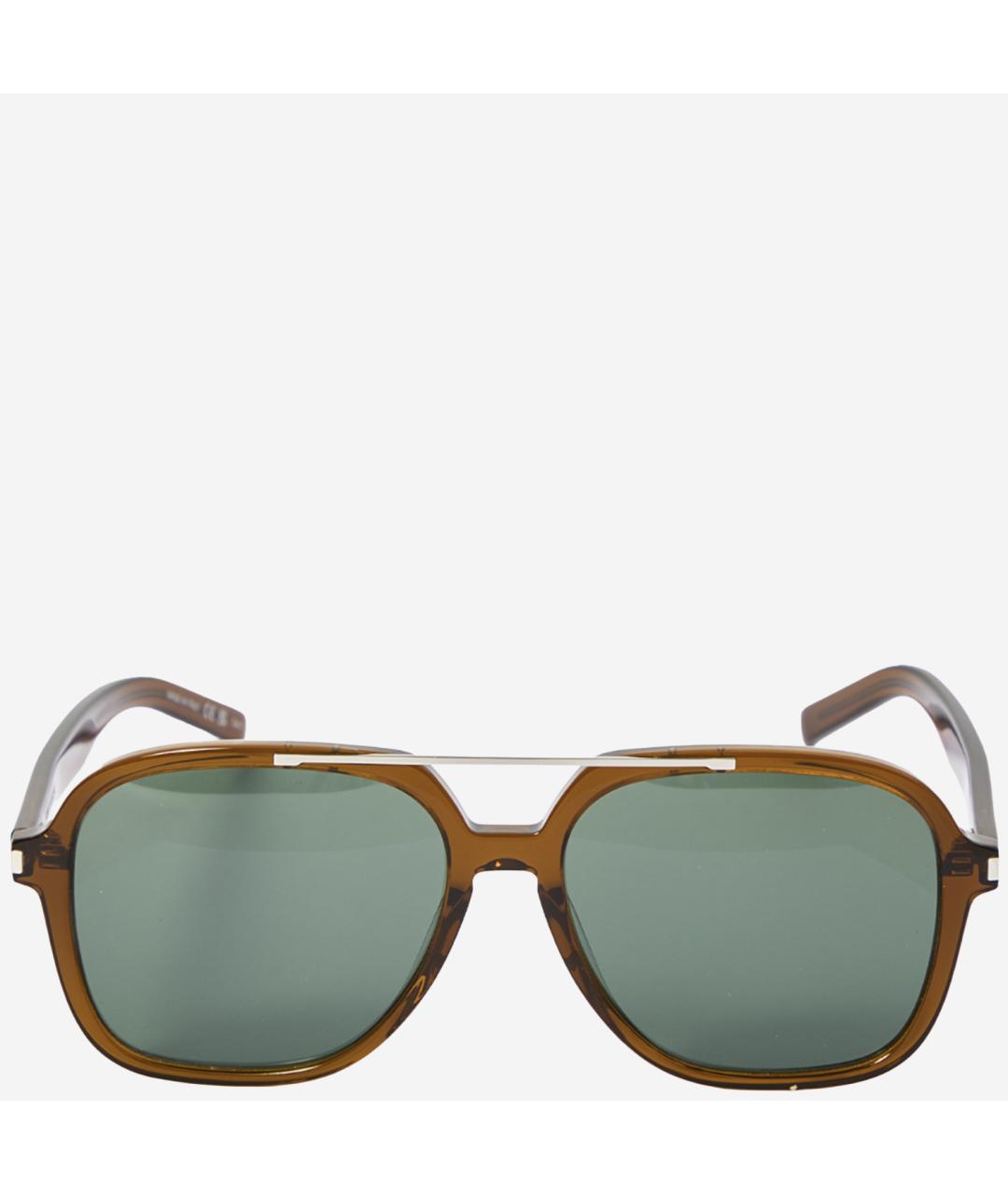 SAINT LAURENT Коричневые солнцезащитные очки, фото 2