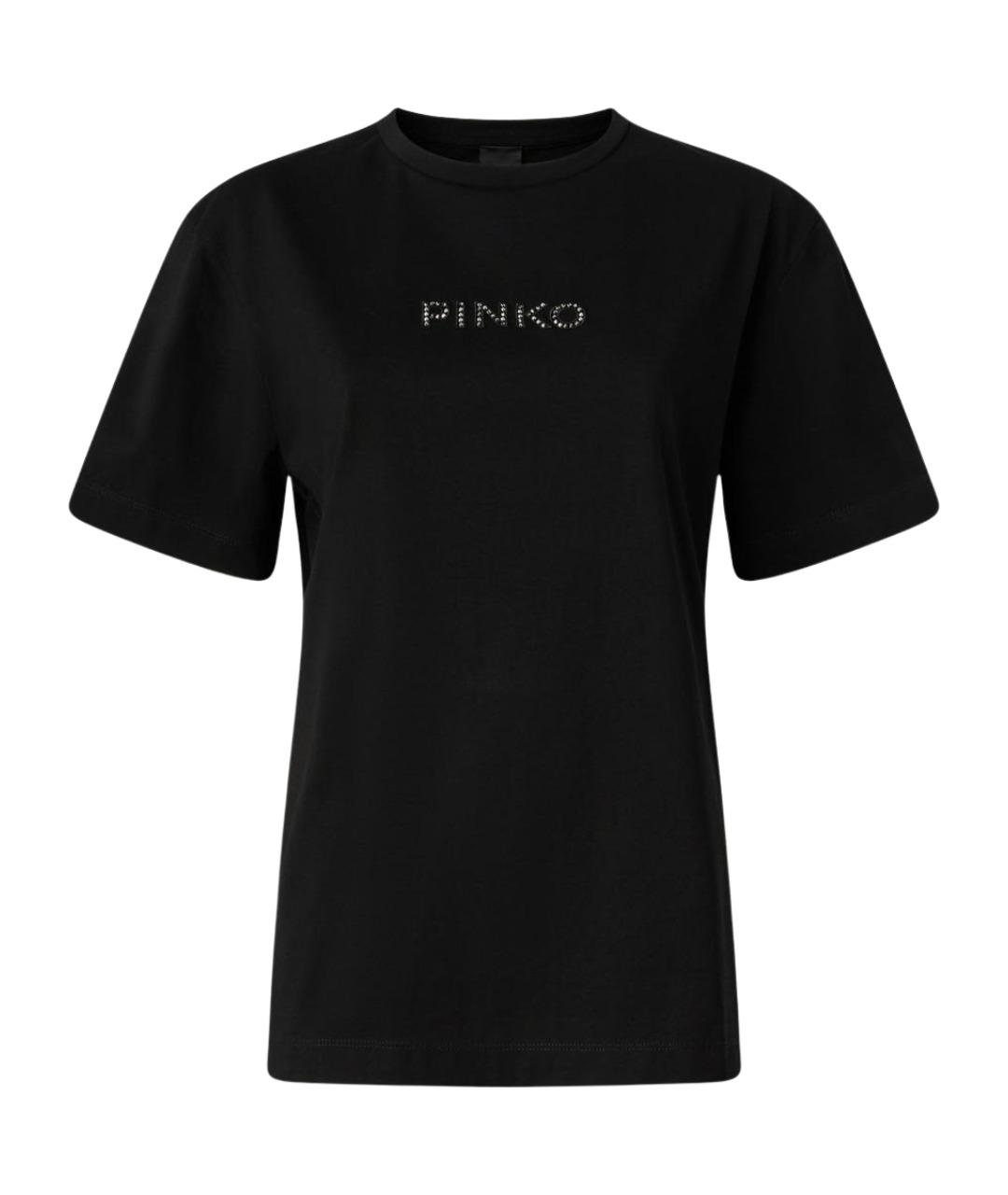 PINKO Черная хлопковая футболка, фото 1