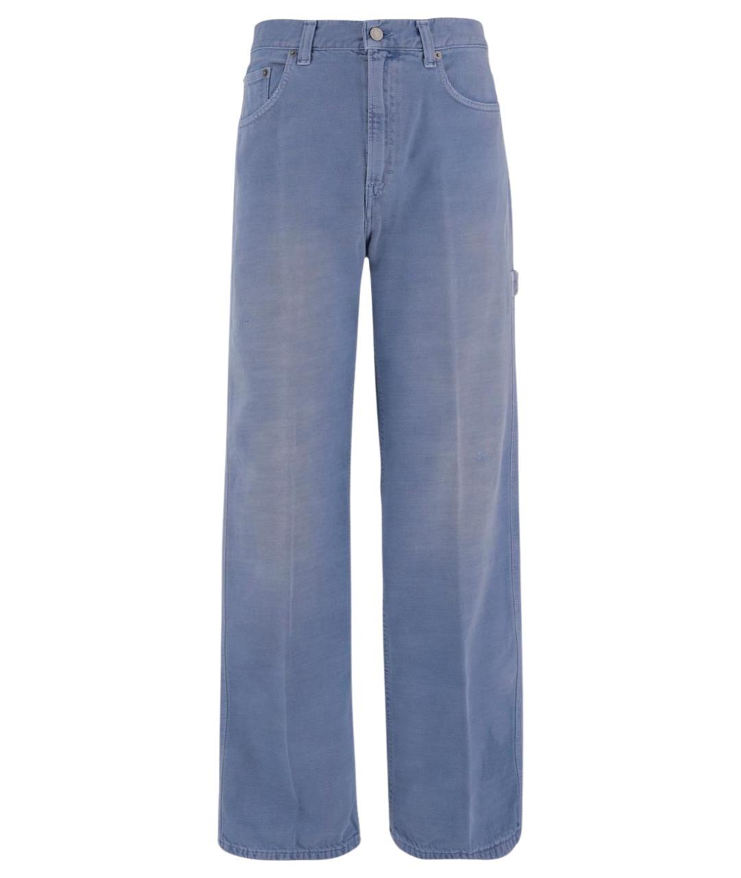 HAIKURE Синие хлопковые прямые джинсы, фото 1