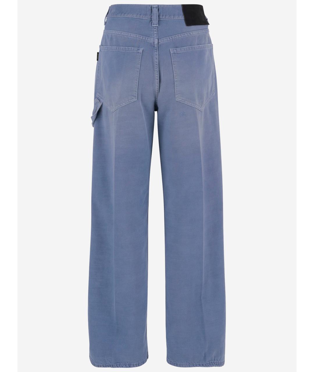 HAIKURE Синие хлопковые прямые джинсы, фото 2