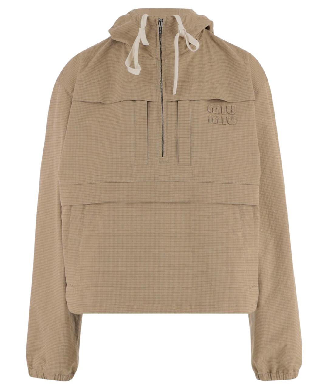 MIU MIU Бежевая хлопковая куртка, фото 1