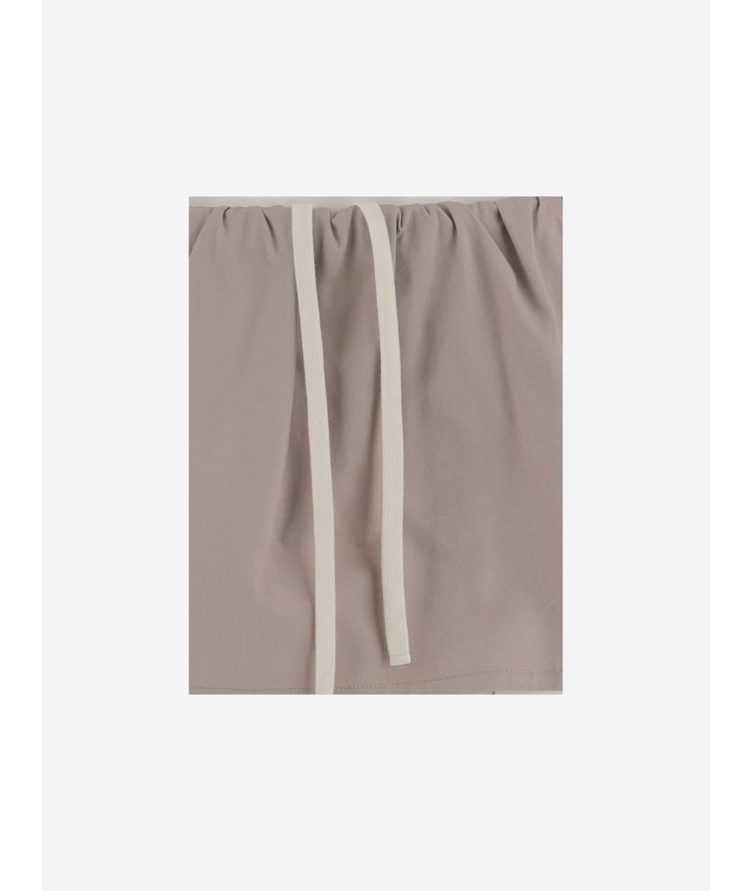 MIU MIU Хаки хлопковая юбка мини, фото 3
