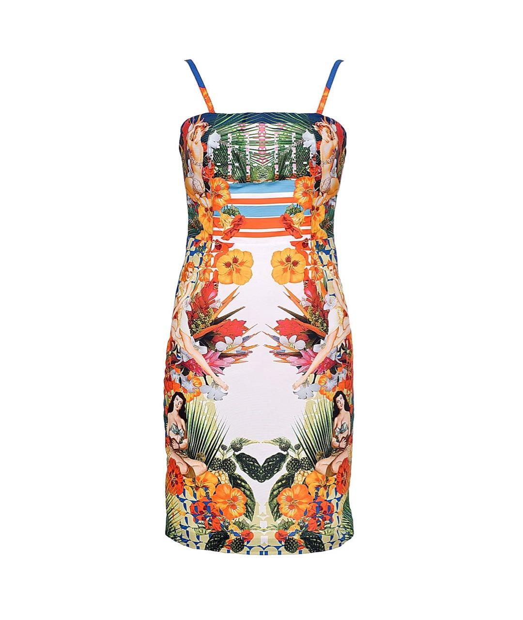 PINKO Мульти полиэстеровое коктейльное платье, фото 1