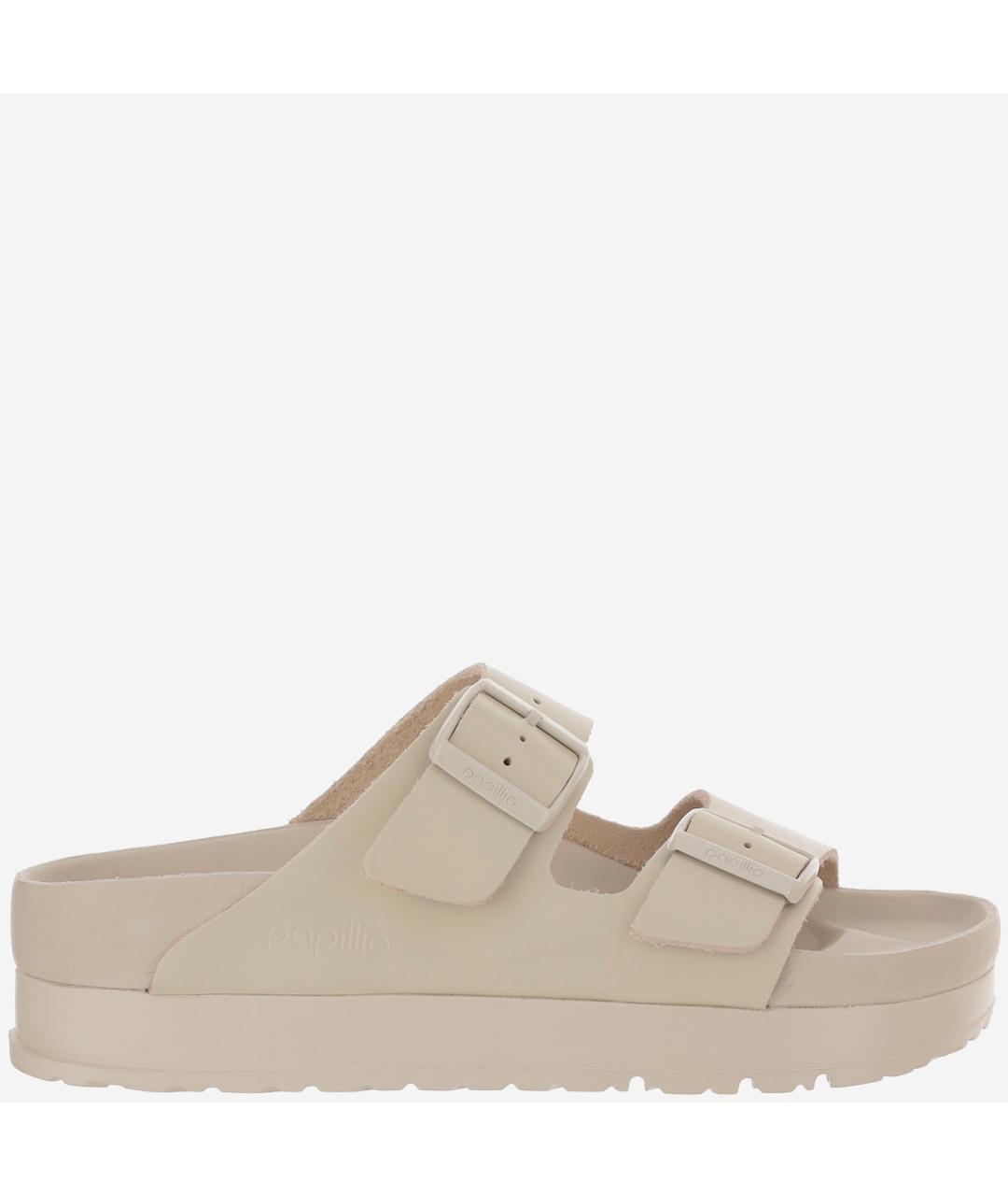 BIRKENSTOCK Бежевые замшевые сандалии, фото 6