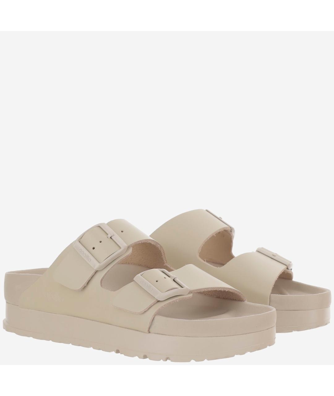 BIRKENSTOCK Бежевые замшевые сандалии, фото 3