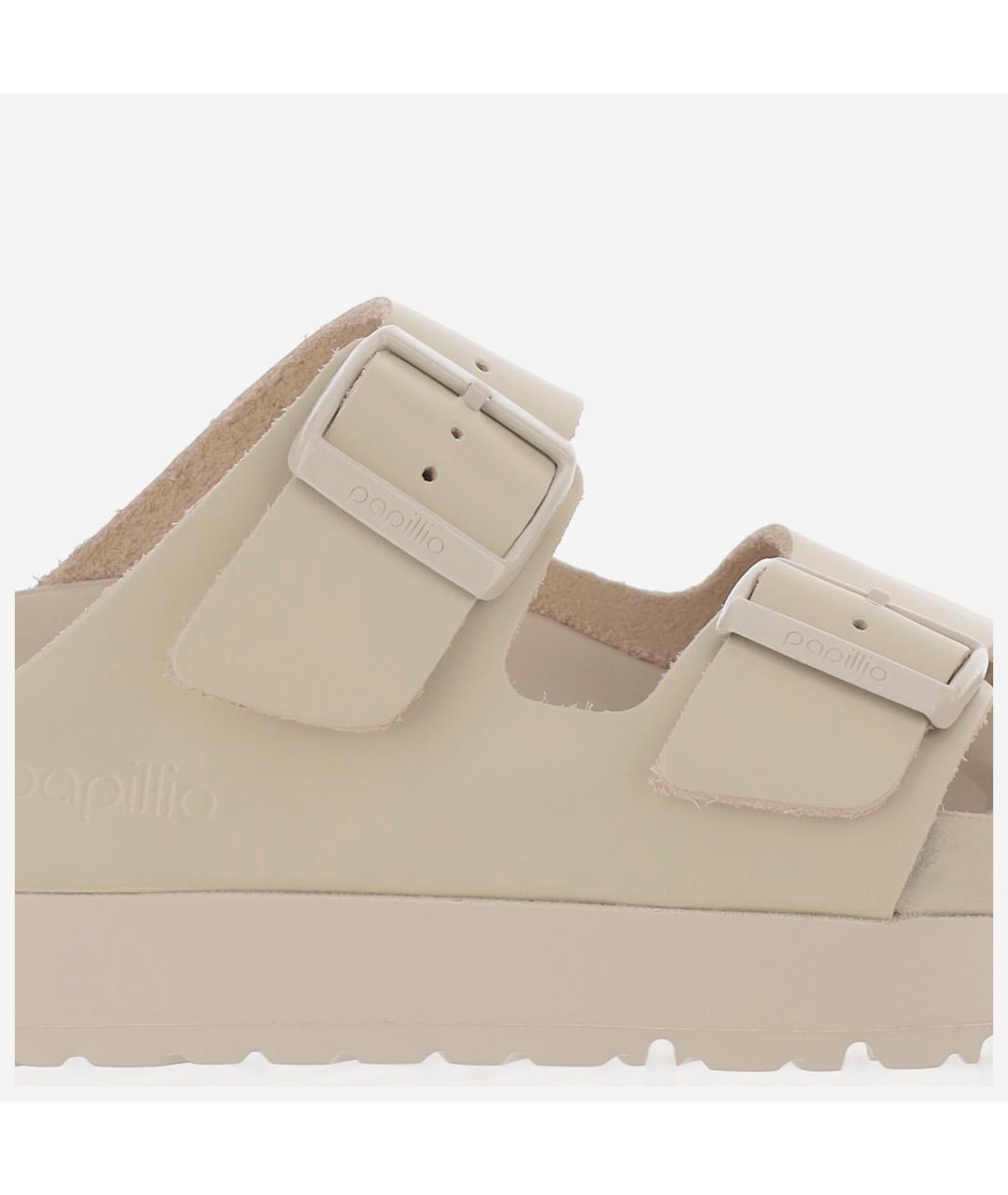 BIRKENSTOCK Бежевые замшевые сандалии, фото 5