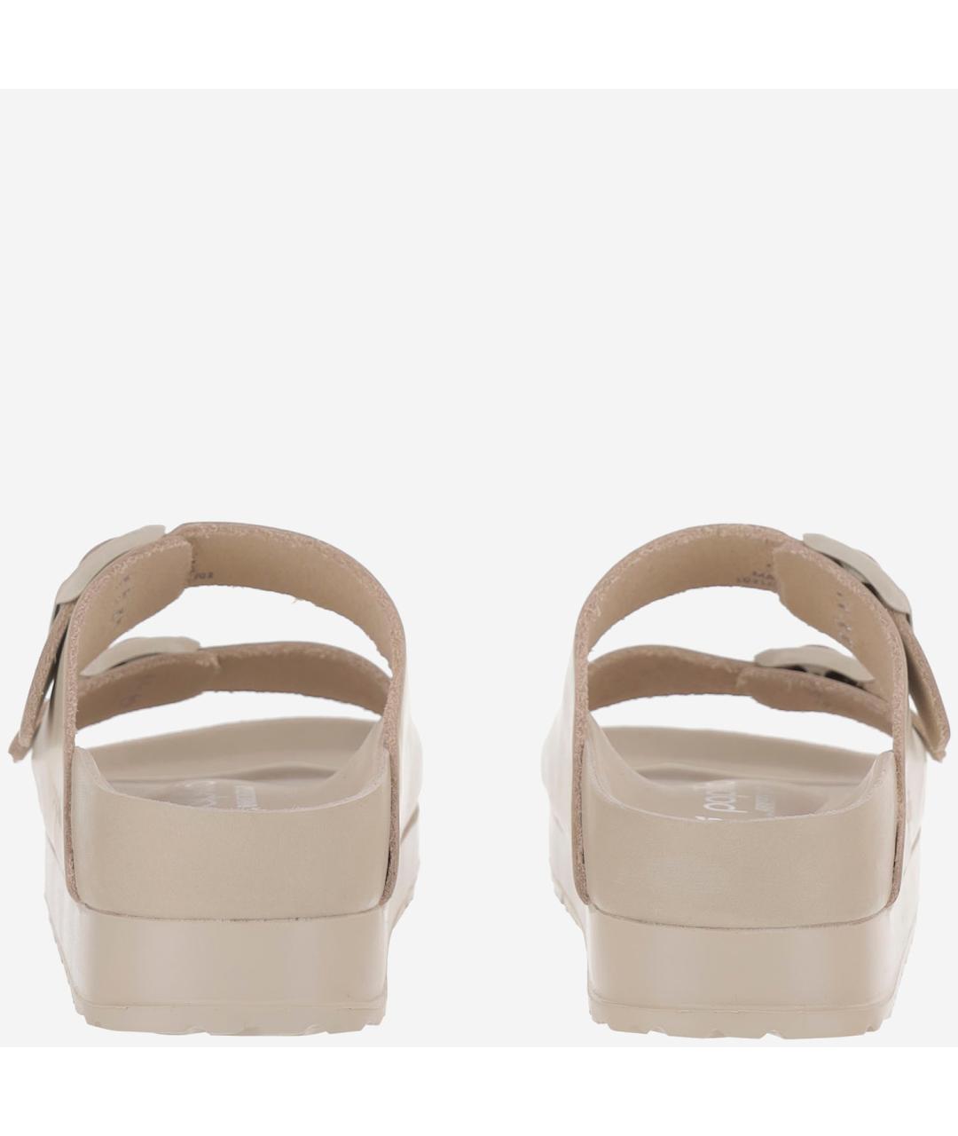 BIRKENSTOCK Бежевые замшевые сандалии, фото 4