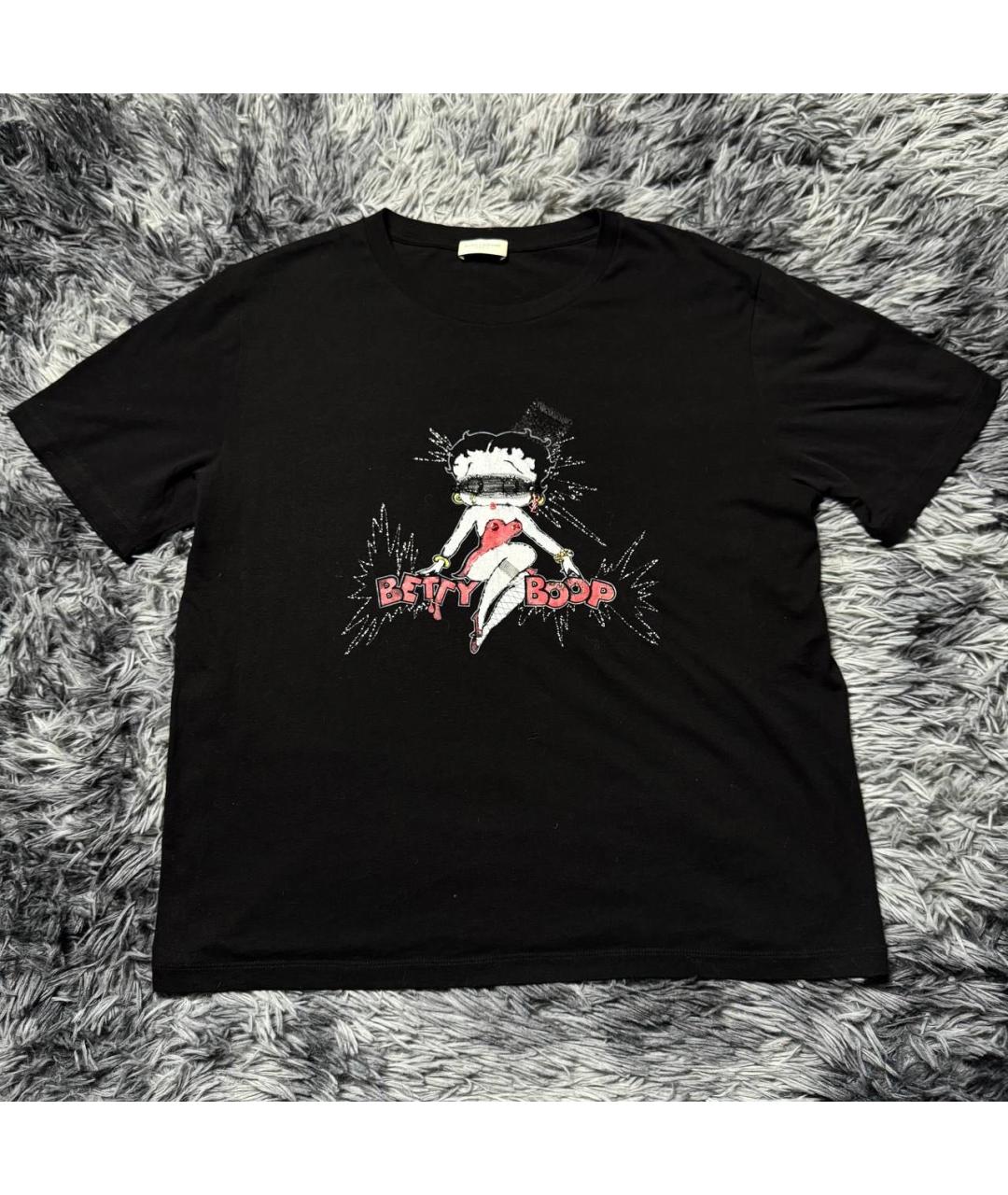 SAINT LAURENT Черная хлопковая футболка, фото 8