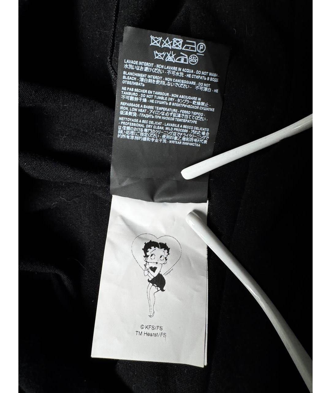 SAINT LAURENT Черная хлопковая футболка, фото 4