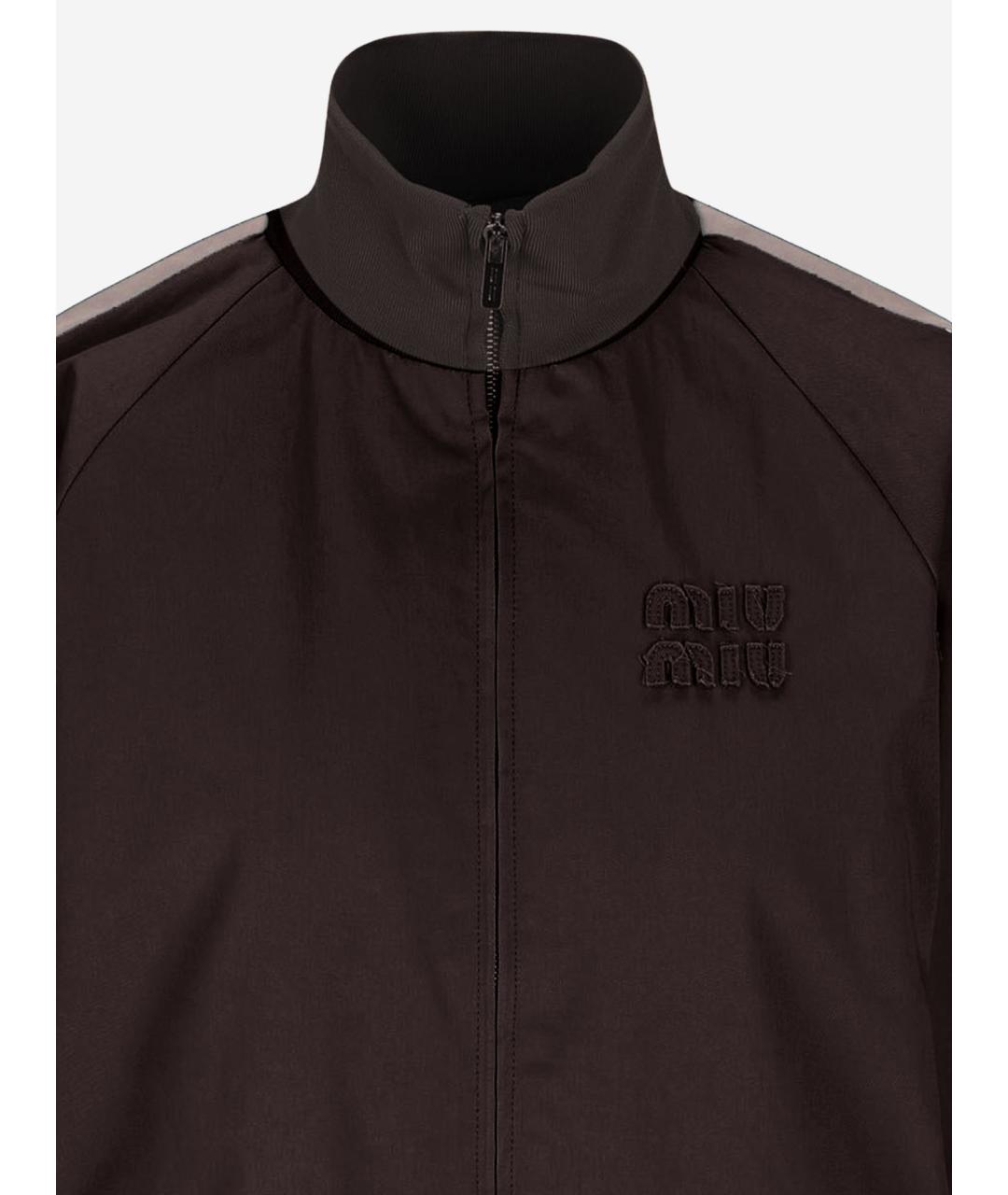 MIU MIU Коричневая хлопковая куртка, фото 3