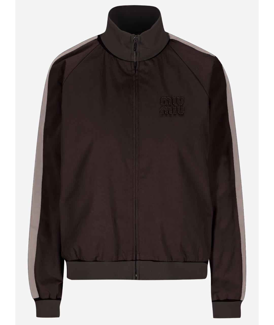 MIU MIU Коричневая хлопковая куртка, фото 4