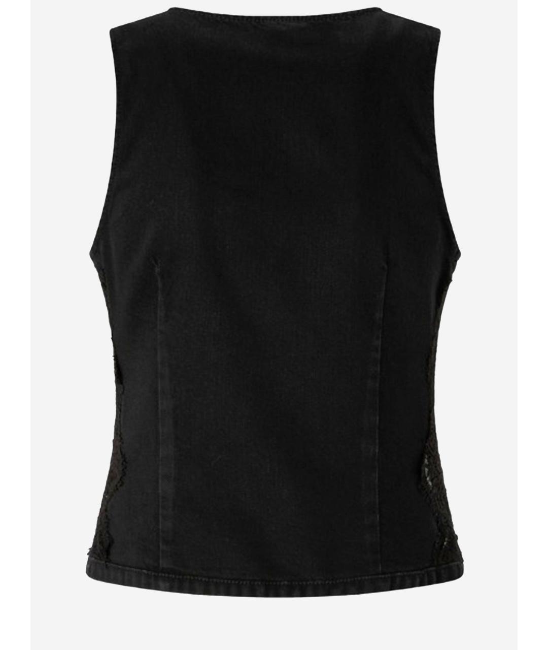 PINKO Черный хлопковый жилет, фото 2