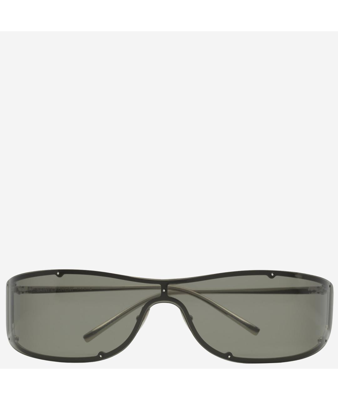 SAINT LAURENT Серебряные металлические солнцезащитные очки, фото 2