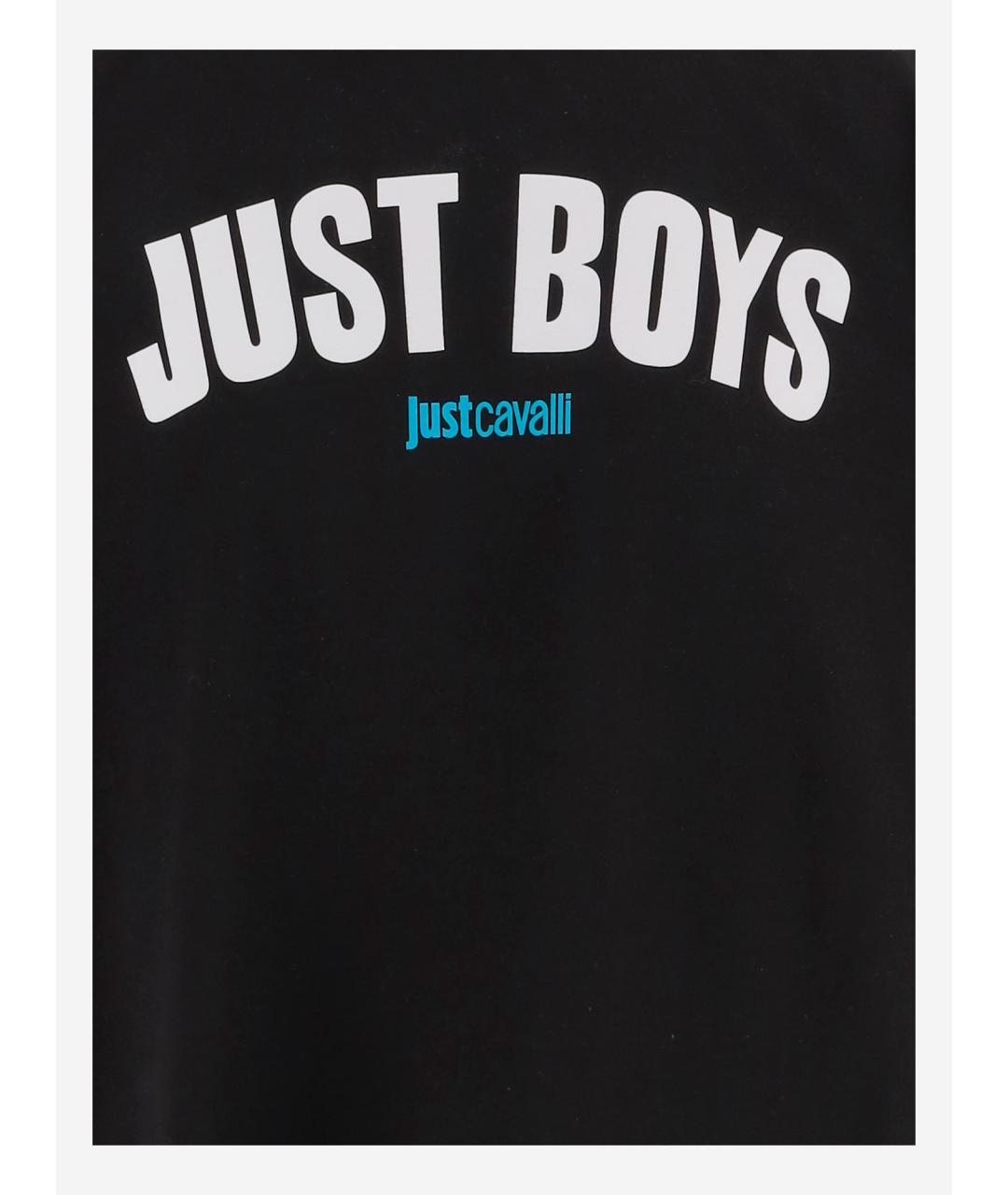 JUST CAVALLI Черная хлопковая футболка, фото 3