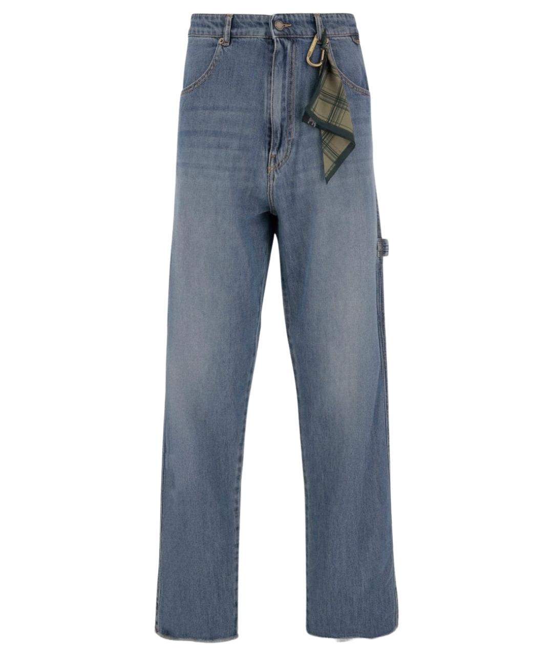 DARKPARK Синие хлопковые прямые джинсы, фото 1