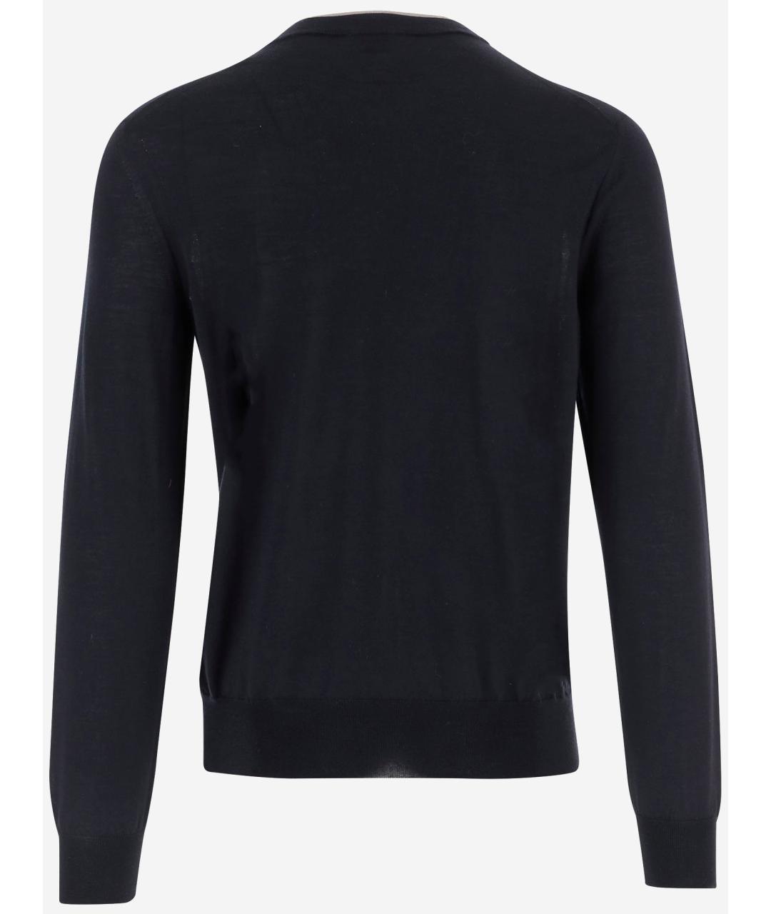 JACOB COHEN Синий шерстяной джемпер / свитер, фото 2