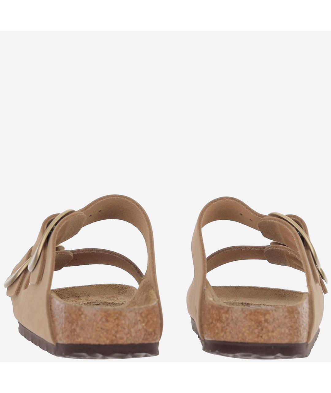 BIRKENSTOCK Бежевые замшевые сандалии, фото 4