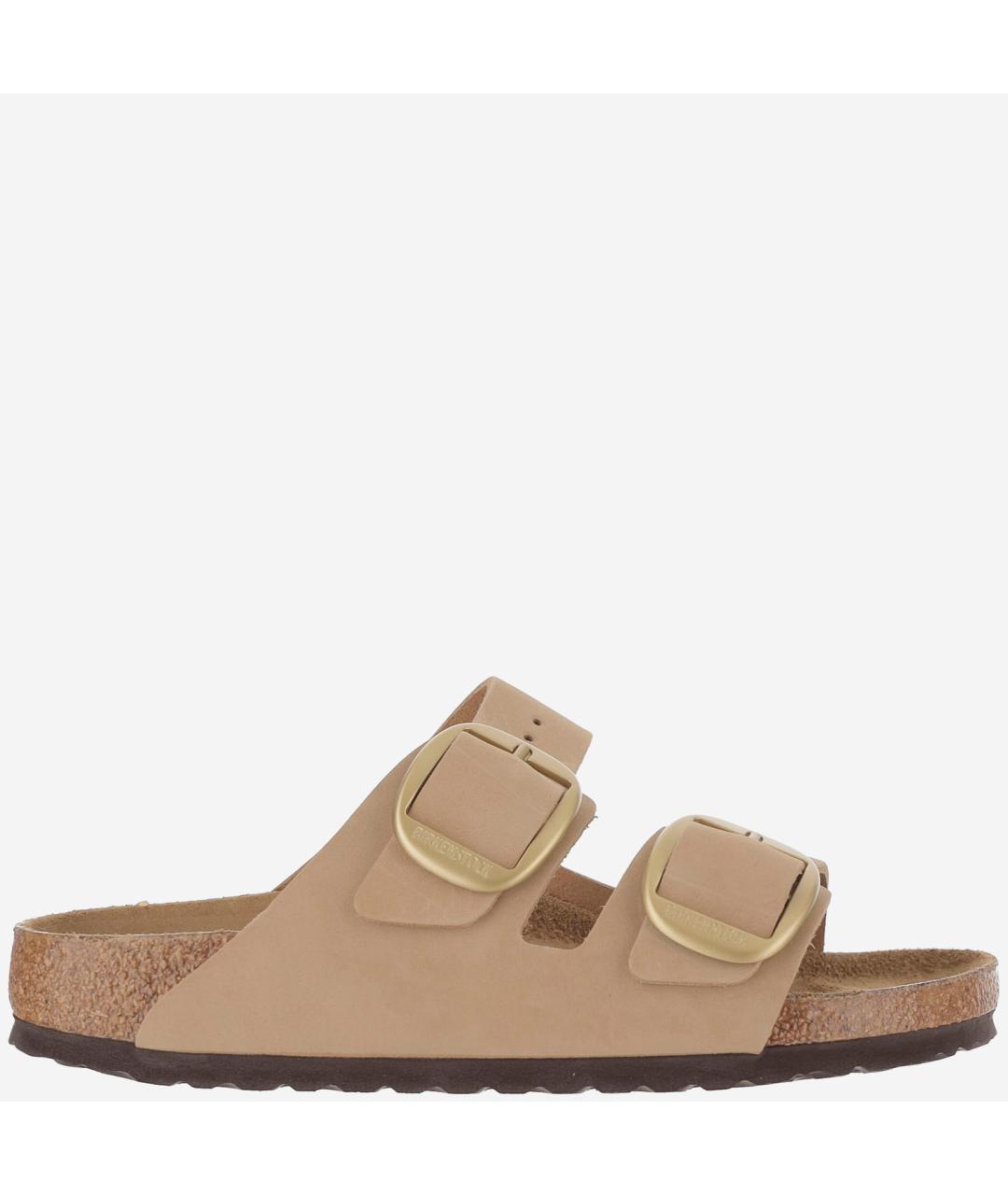 BIRKENSTOCK Бежевые замшевые сандалии, фото 6