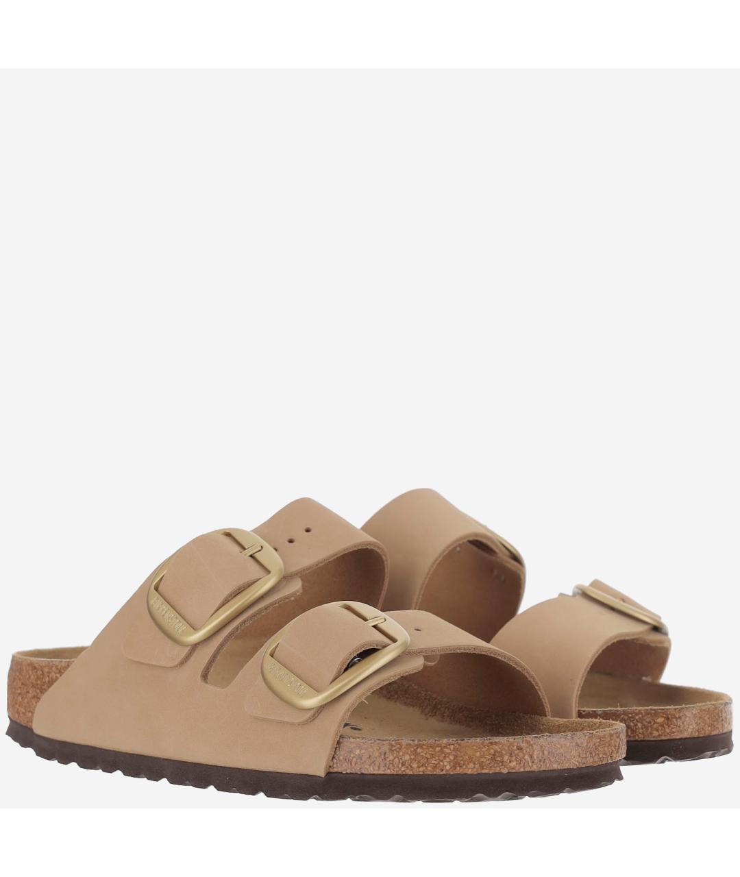BIRKENSTOCK Бежевые замшевые сандалии, фото 3