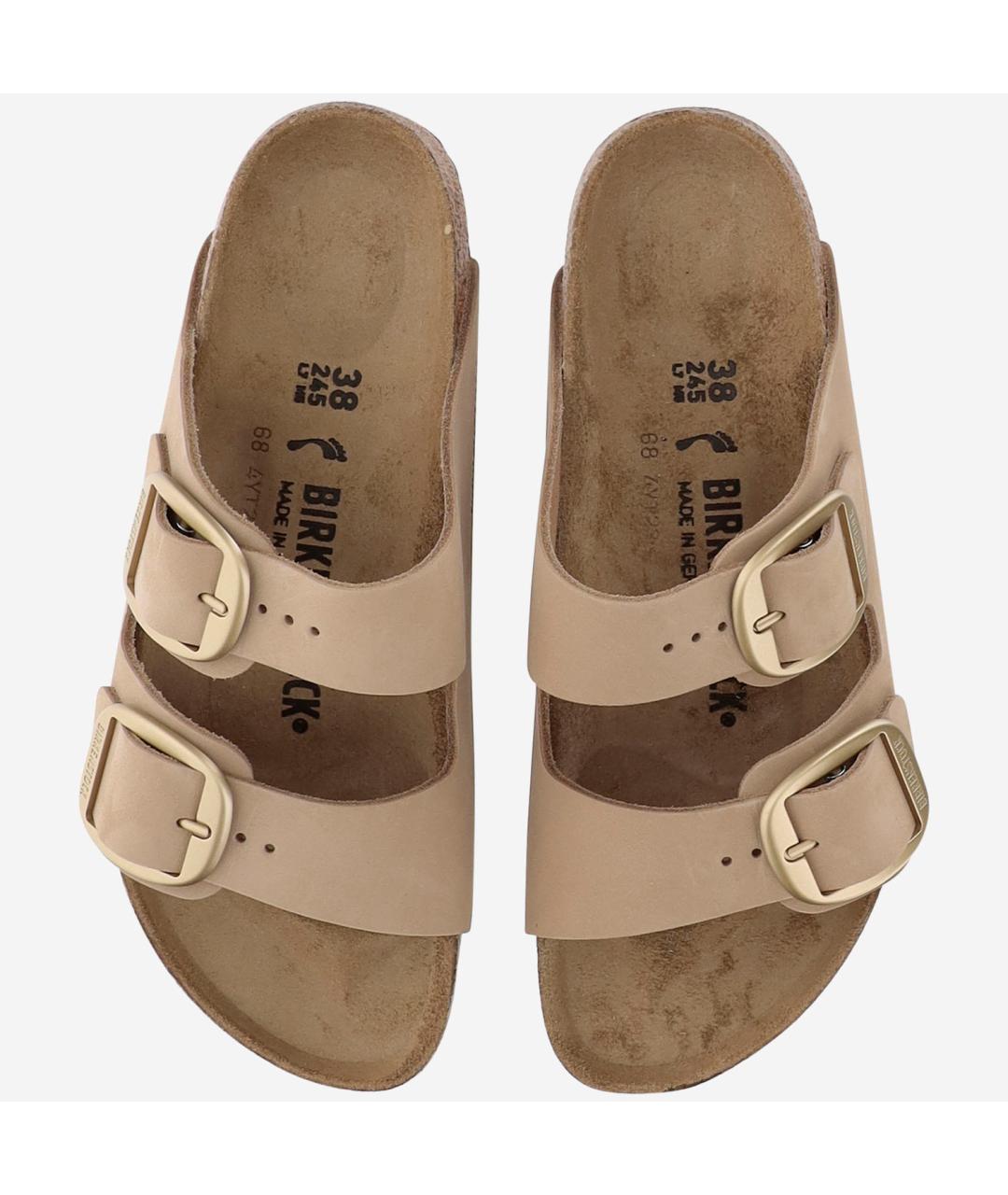 BIRKENSTOCK Бежевые замшевые сандалии, фото 2