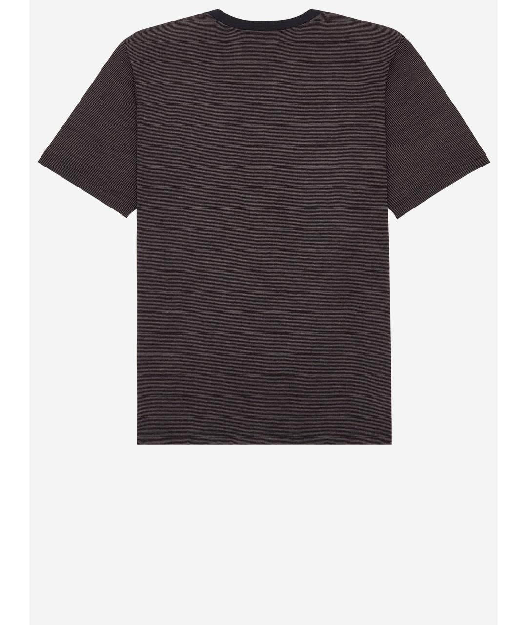 SAINT LAURENT Коричневая хлопко-шерстяная футболка, фото 2
