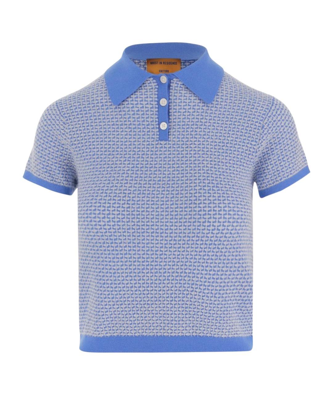 GUEST IN RESIDENCE Голубая кашемировая футболка, фото 1