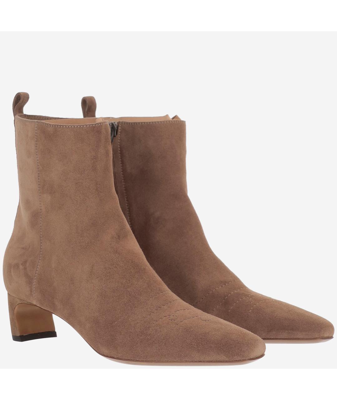 SARTORE Коричневые замшевые полусапоги, фото 2