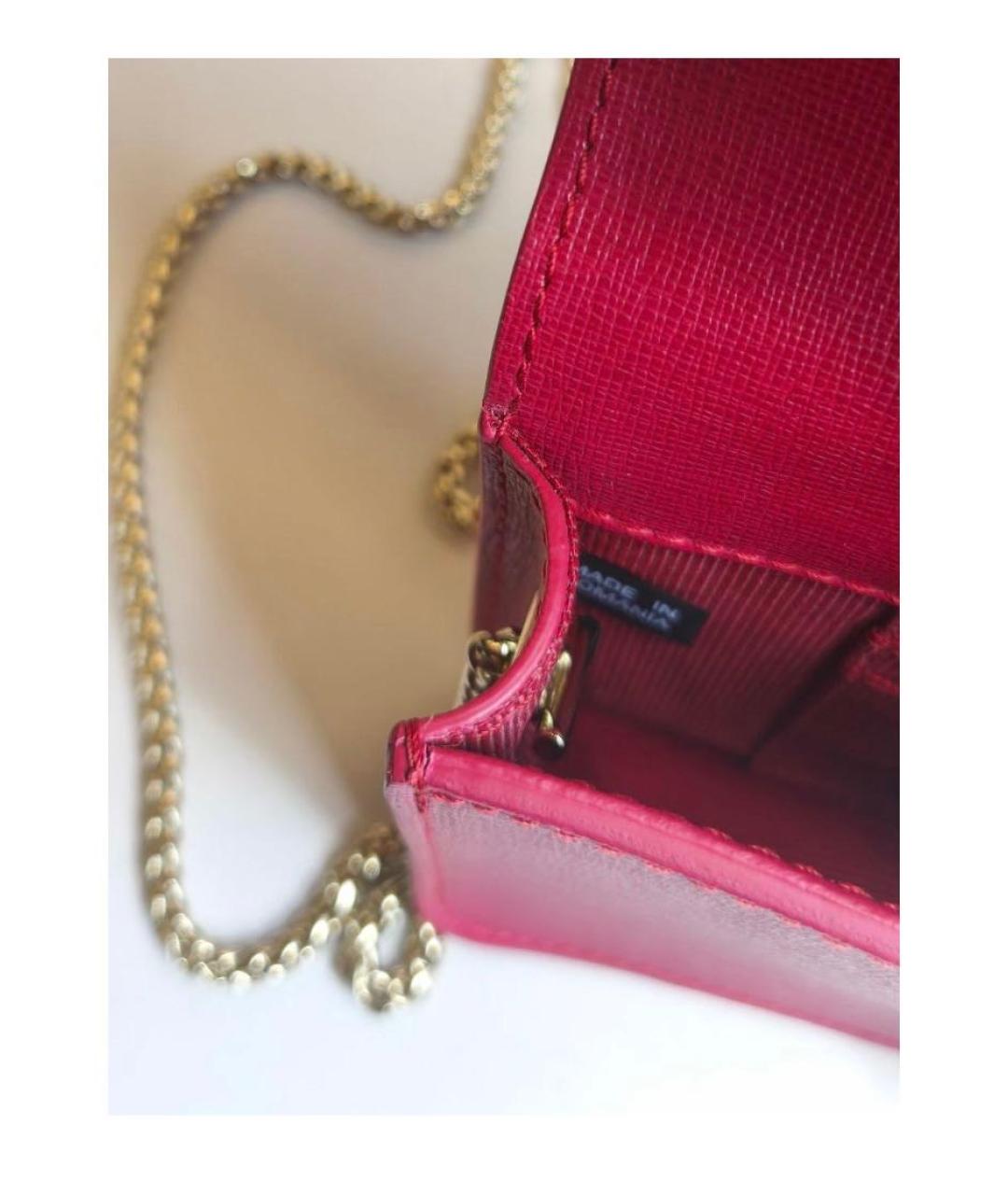 FURLA Красная кожаная сумка через плечо, фото 7