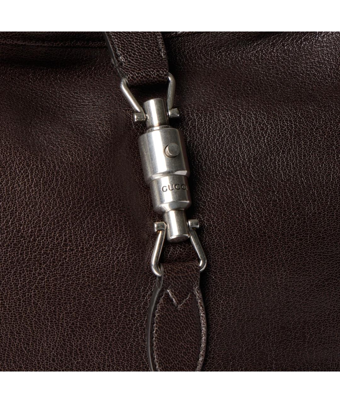 GUCCI Коричневая кожаная сумка через плечо, фото 4