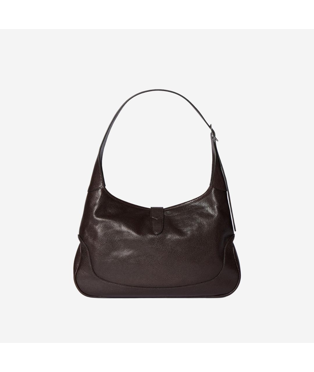 GUCCI Коричневая кожаная сумка через плечо, фото 3