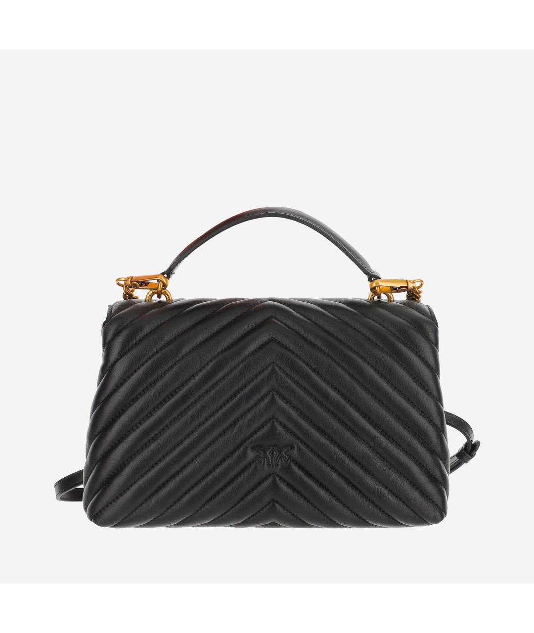 PINKO Черная кожаная сумка через плечо, фото 3