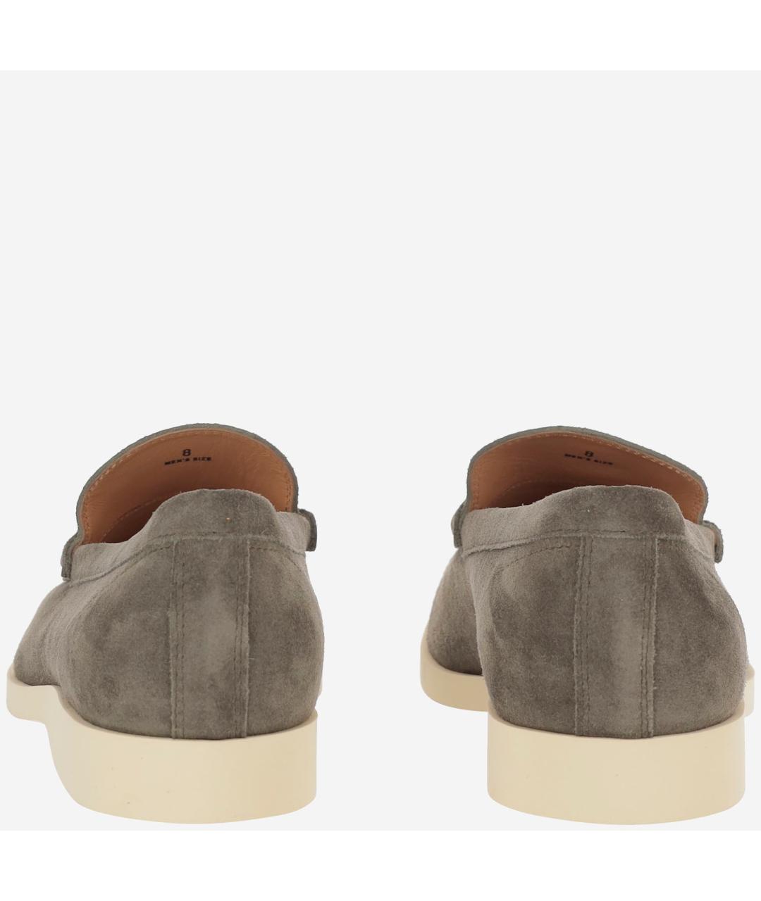 TOD'S Хаки кожаные лоферы, фото 4