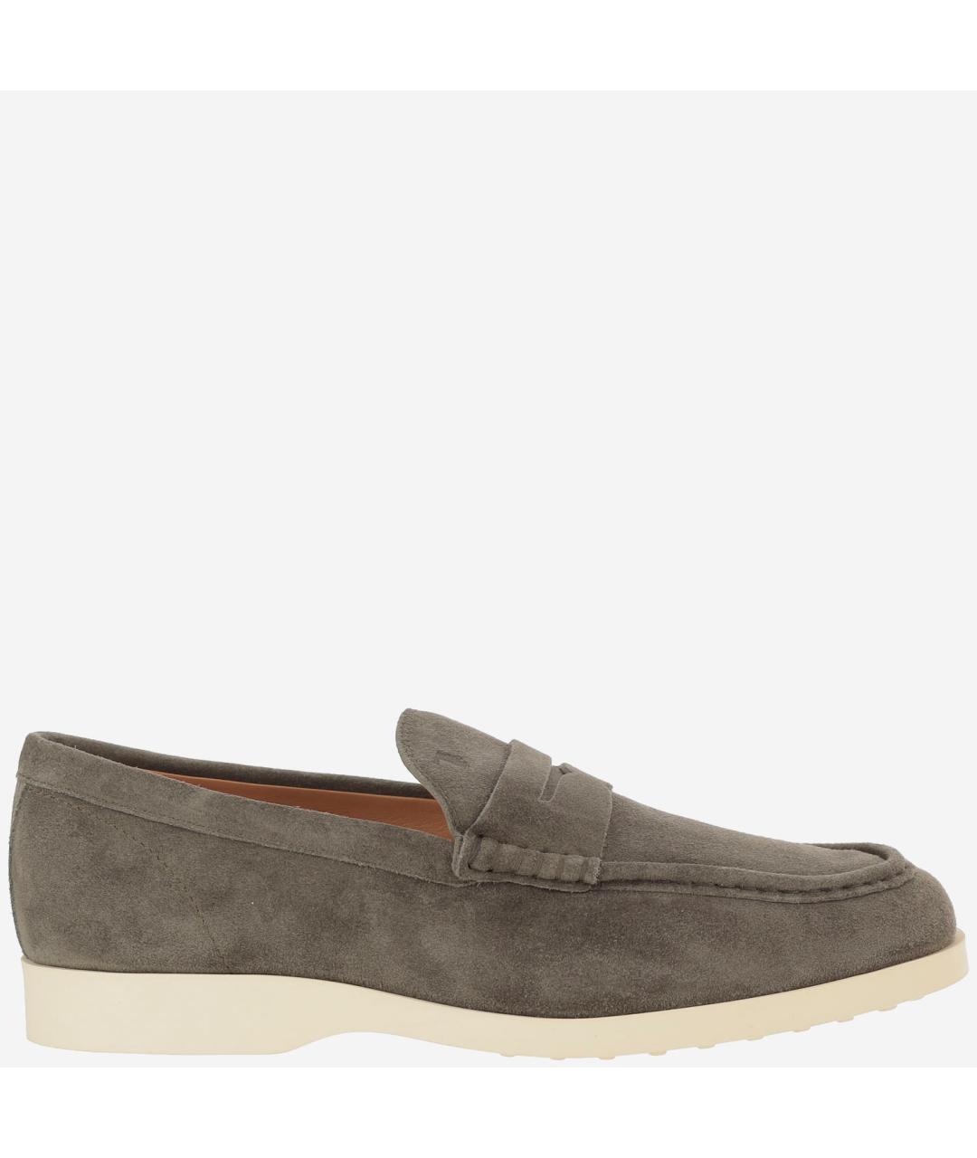 TOD'S Хаки кожаные лоферы, фото 6