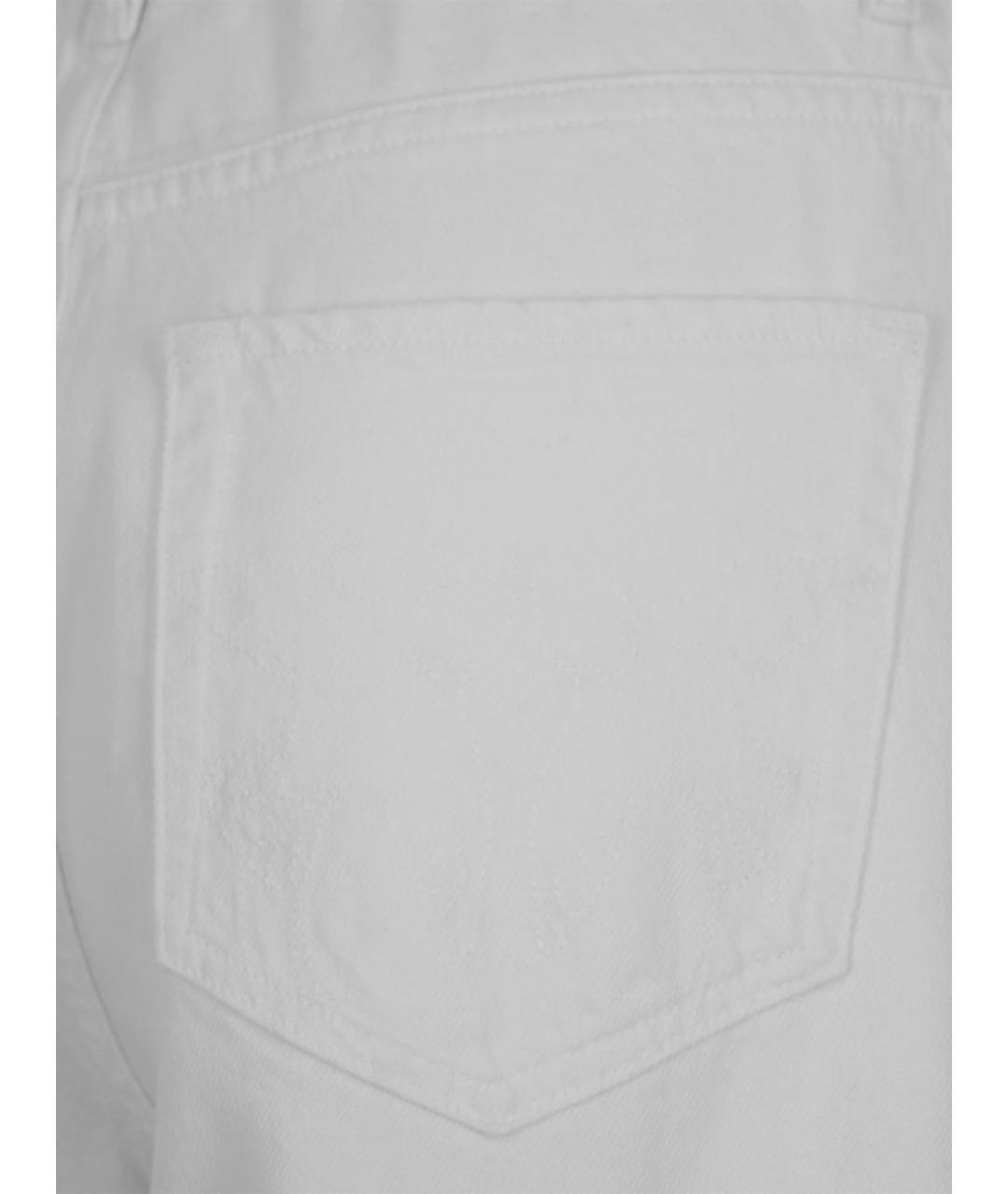 PINKO Белые хлопковые прямые джинсы, фото 3