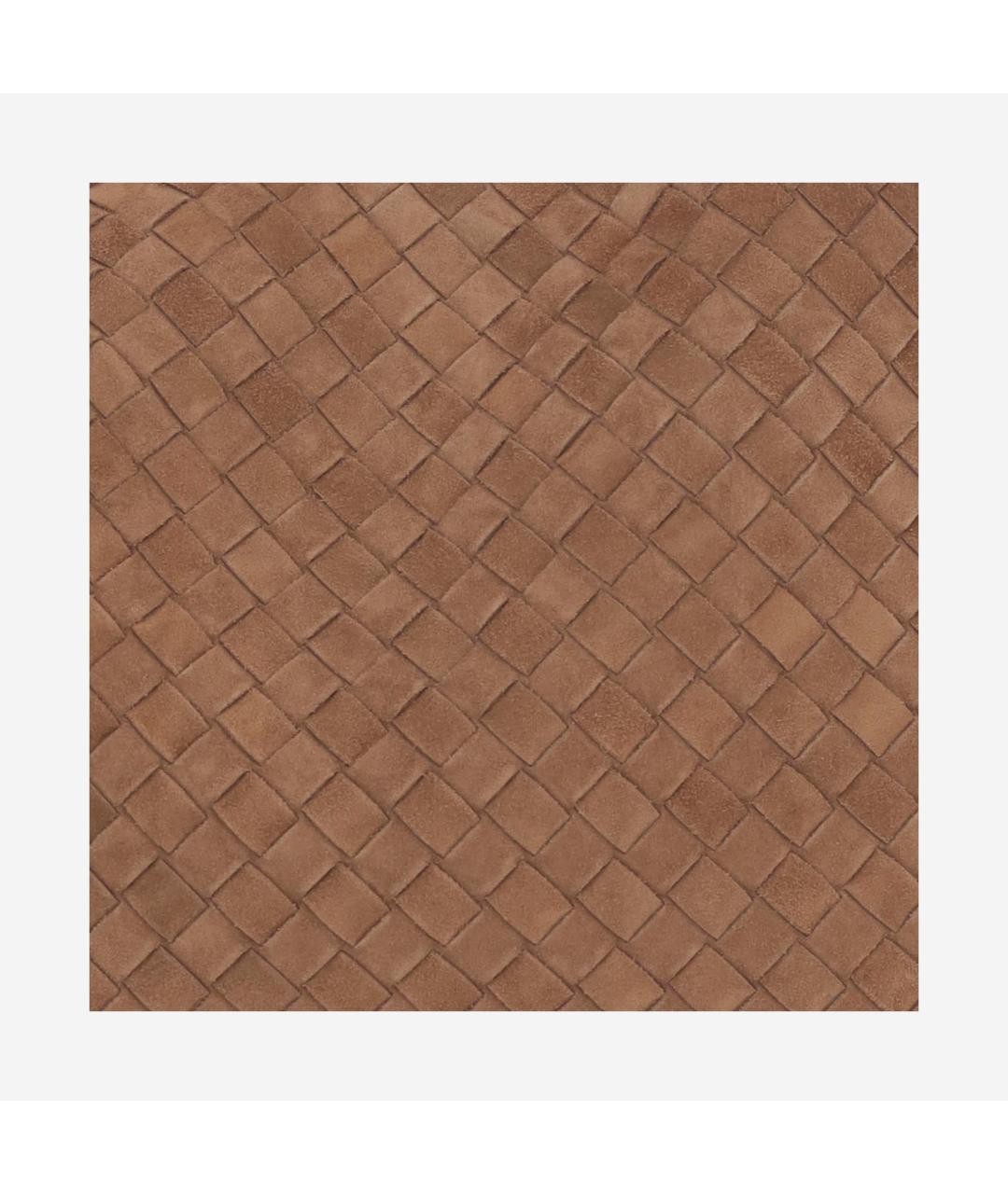 BOTTEGA VENETA Коричневая замшевая сумка тоут, фото 4