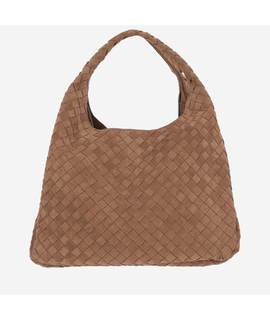 BOTTEGA VENETA Коричневая замшевая сумка тоут, фото 5