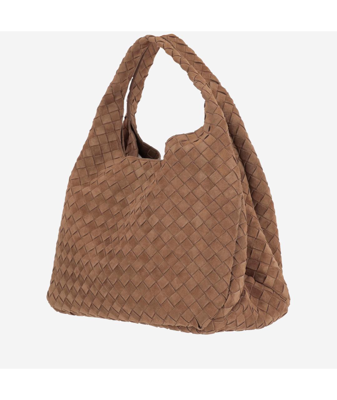 BOTTEGA VENETA Коричневая замшевая сумка тоут, фото 2