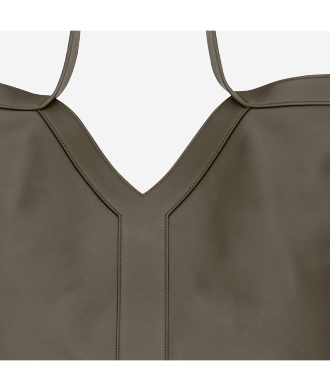 SAINT LAURENT Зеленая кожаная сумка тоут, фото 4