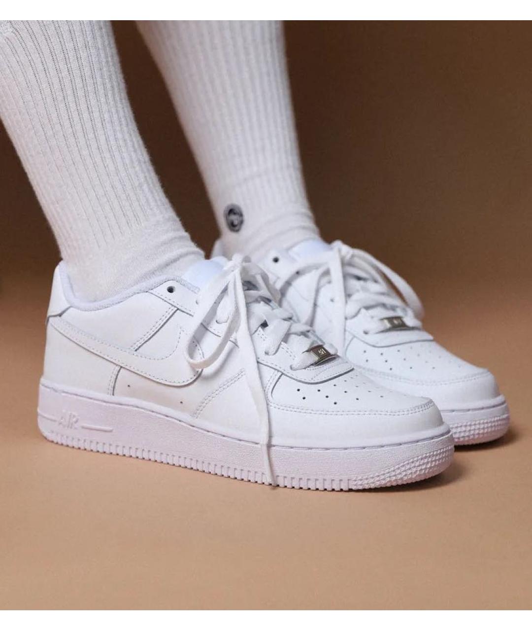 NIKE Белые кожаные кроссовки, фото 6