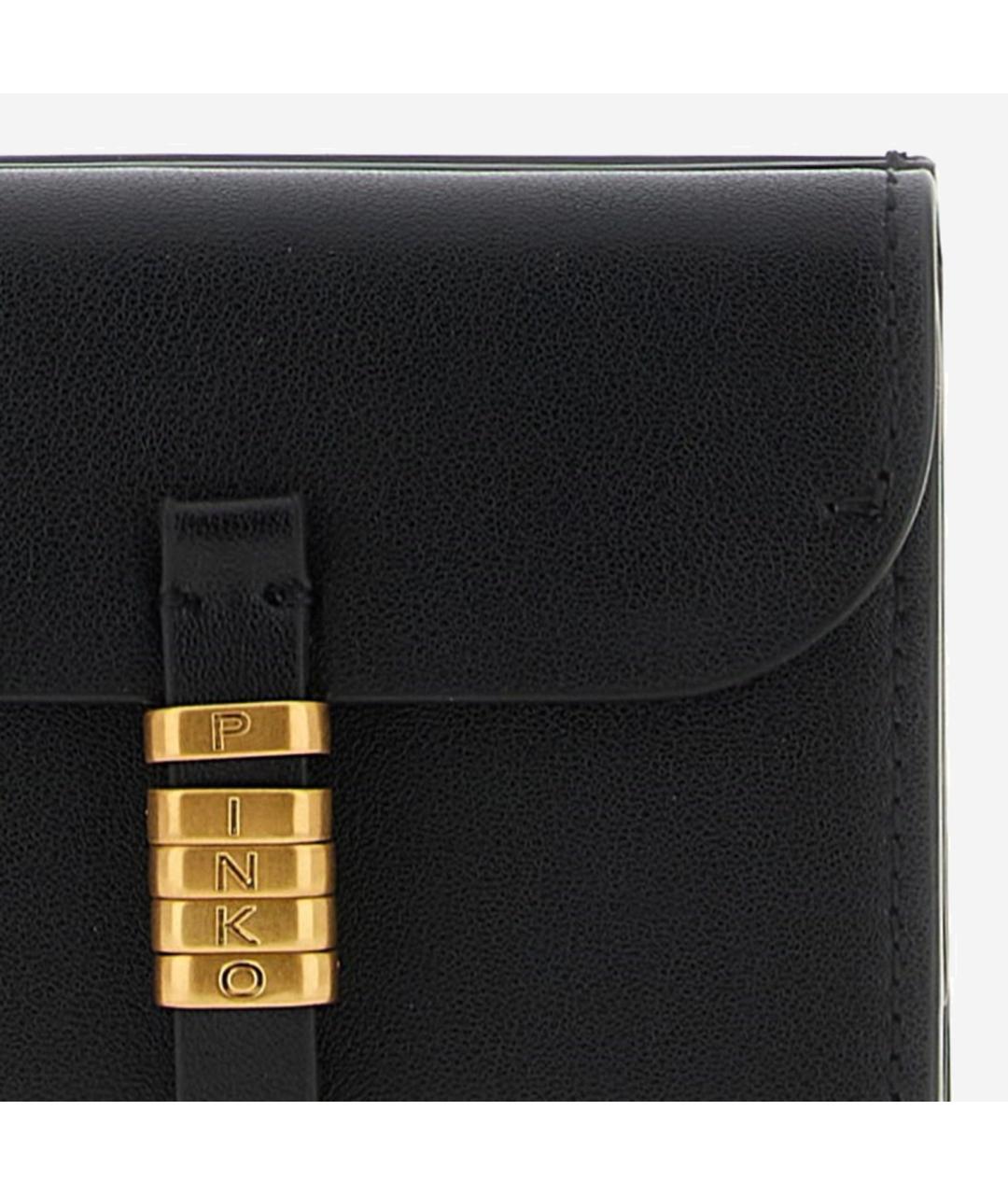 PINKO Черный кожаный кошелек, фото 5