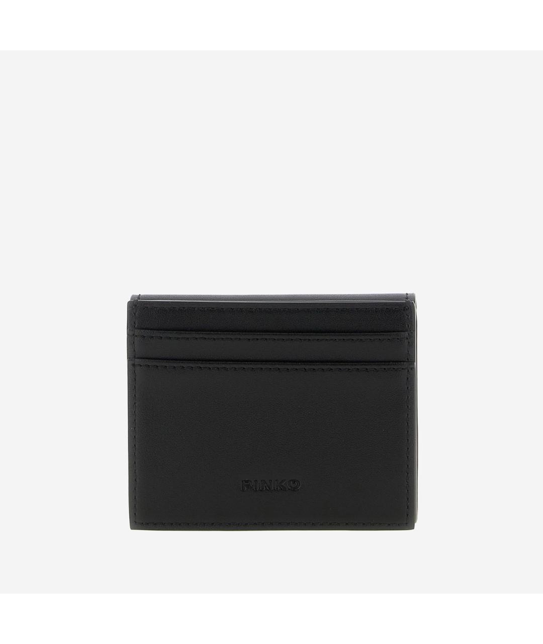PINKO Черный кожаный кошелек, фото 4