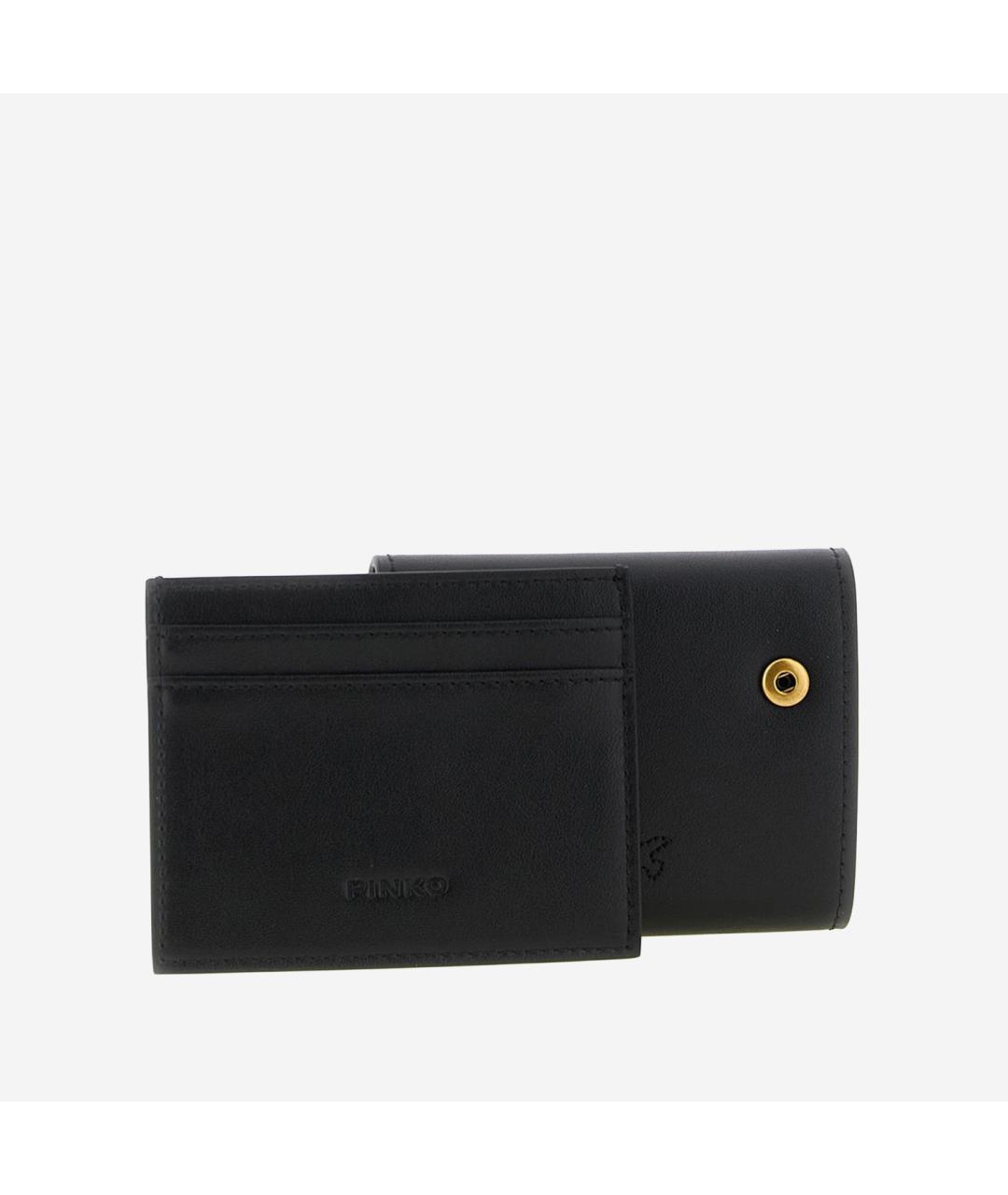 PINKO Черный кожаный кошелек, фото 3