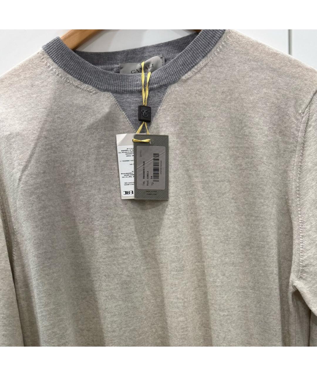 CANALI Бежевый шерстяной джемпер / свитер, фото 8