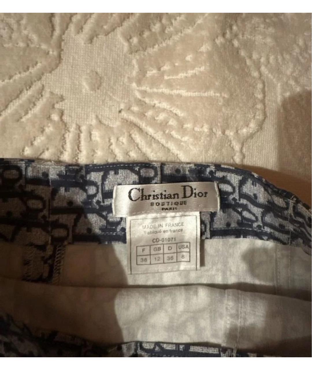 CHRISTIAN DIOR Темно-синяя юбка миди, фото 6