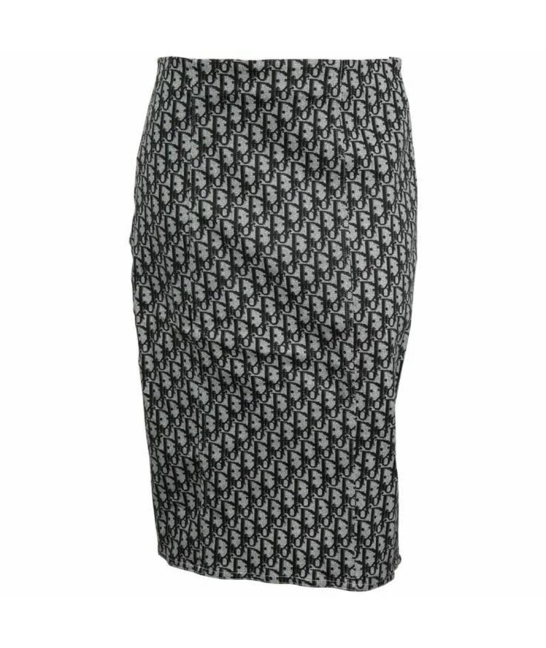 CHRISTIAN DIOR Темно-синяя юбка миди, фото 1