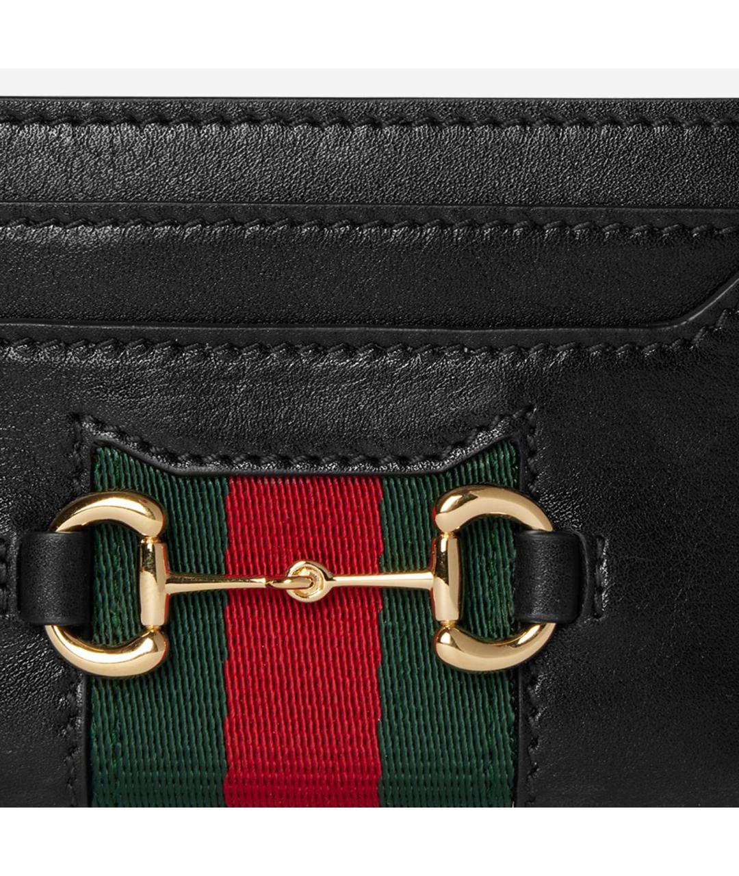 GUCCI Черный кожаный кардхолдер, фото 4