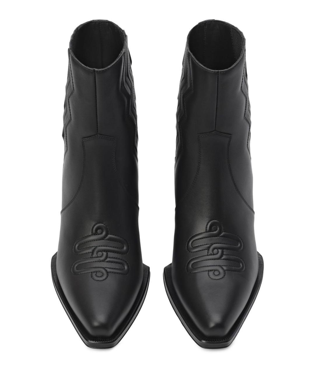 HERMES Черные кожаные полусапоги, фото 2