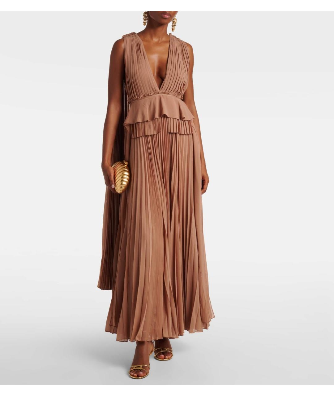 ZIMMERMANN Бежевое полиэстеровое коктейльное платье, фото 2